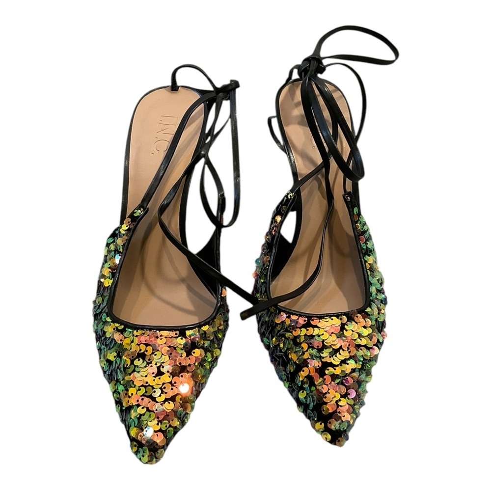 I.N.C. International Concepts Womens Sandaze  Ankle-Tie Pointed Pumps
Size 9M